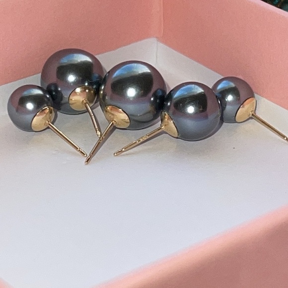 Neiman Marcus 14KT Gold studded Tahitian pearl 9mm Only 1 Single Availab… - Picture 4 of 16